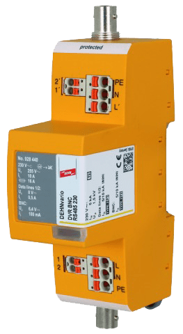 DEHNvario 3-i-1 overspenningsvern for BNC. RS485 og 230V