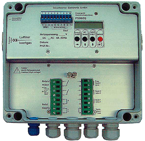 FS860S.2.25.0 Aux: 120 V AC / 48..62 Hz Dyseåpning:25 mm