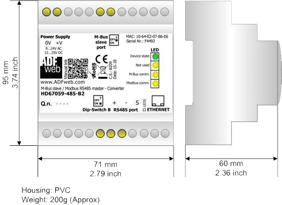 M-Bus Slave / Modbus Master - Converter.