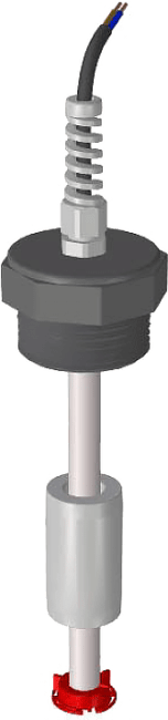 IMN TP PVC. 1 1/4". 2C. Magn.flotørbryter. 1m PVC kabel.  L=200mm