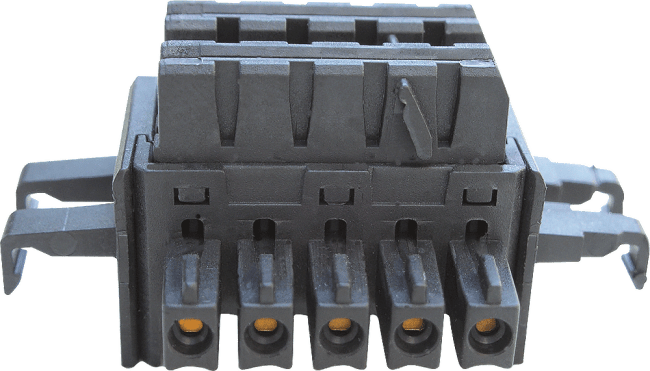 Backplane connector for enkel powring  2 slot