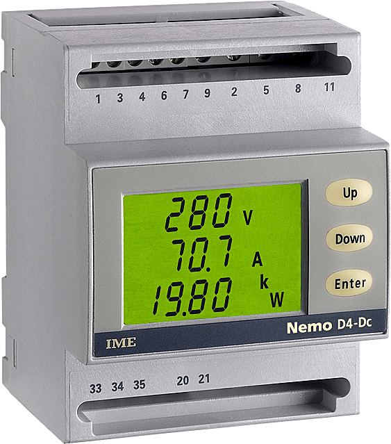 NEMOD4-DC. *Aux:230VAC. 60-100-150mV/shunt evt.0-10A. 10-300VDC. IMP+RS485