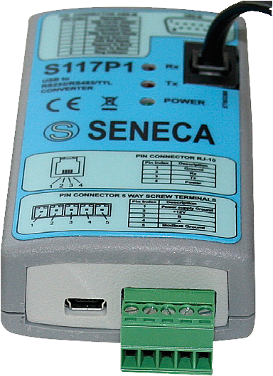 S117P1 USB<->RS232/RS485/TTL converter. inkl. USB og seriell kabel + software