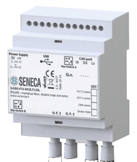 RS485 til optisk fiber konverter. RS485. Single mode fiber. dobbel loop