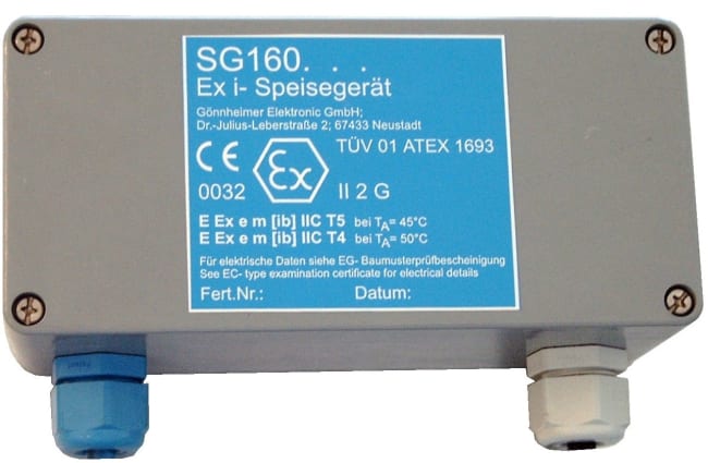 SG 160.0.0.1. 230VAC nettsp. 15VDC/70mA utg. m/inng. For AV/På styring