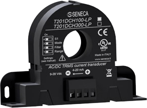 AC/DC strømtransformator 0-50A. 0-100A TRMS. ±50A. ±100A bipolar. 4-20mA. loop powered