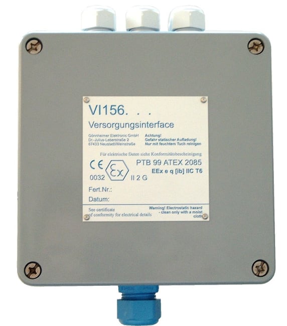 VI 156.2.0.0. 120VAC nettsp. 15VDC/50mA utg. 160x160x90mm