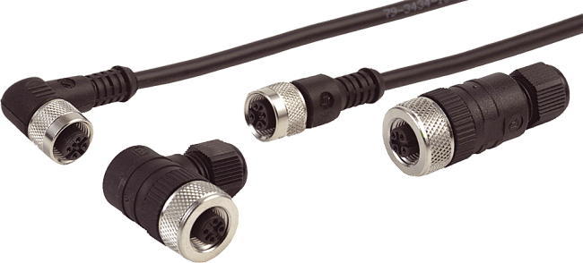 K-D M12W-5P-2m-FAB 2 m FAB kabel med M12 5-pin 90° plugg A