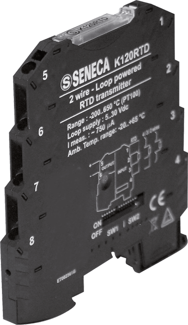 Pt100 og Ni100 til 4..20mA  loop powered  omformer - ikke galv.isolert