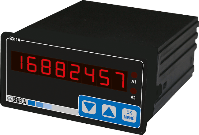 Digitalt instrument-totalisator med universal analog inng. 2 stk. releutg. og RS485 ModBus