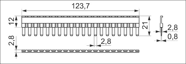 ZGGZ80-1. Laskeskinne. grå. Part nr.858826