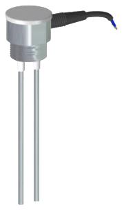 NRXI 1"G 2E L200. konduktiv nivåføler med 2 x 200 mm PTFE isolerte elektroder. 200 mm kabel
