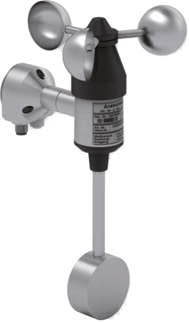 Anemometer. AN-60-P/01H. pendelutførelse. max. 40 m/sec.. utg. 0 - 3.4 V ved min. 500ohm.