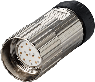 K-8.0000.5015.0001 M23x1 plugg 12-pin med gjenget plugg cw