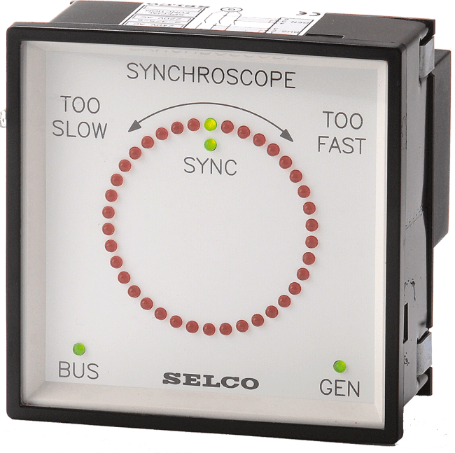 M8100.0050  Synchroscope. 450/400V. Med  releutg.