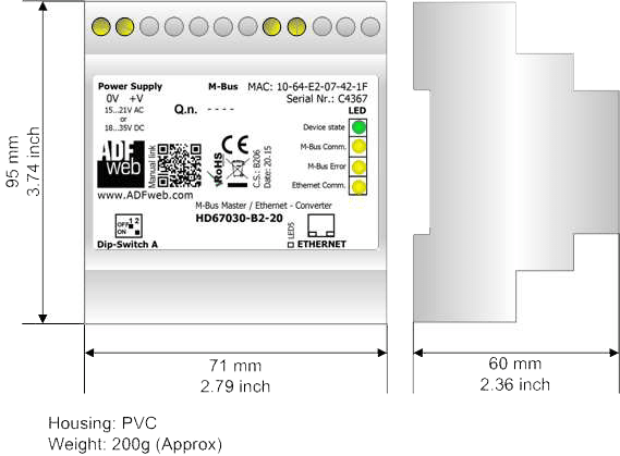M-Bus / Ethernet - Converter