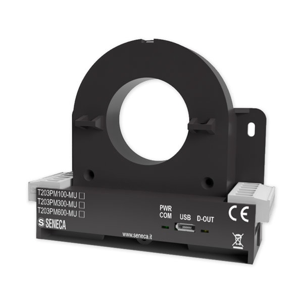 Single-phase AC/DC TRMS power meter, inputs up to 100 A, ModBUS, analog ...