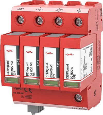 DEHNguard 20kA 275V 4P overspenningsvern for TN-S