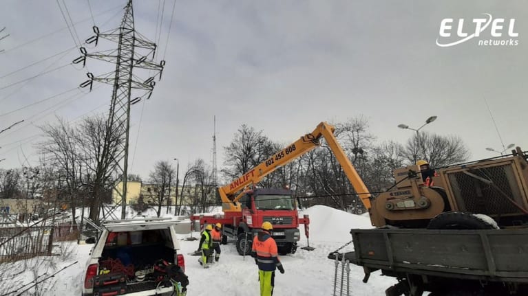 Umbau der 110 kV -Freileitung Rożki - Radom Centralna - Baustelle - Eltel Networks