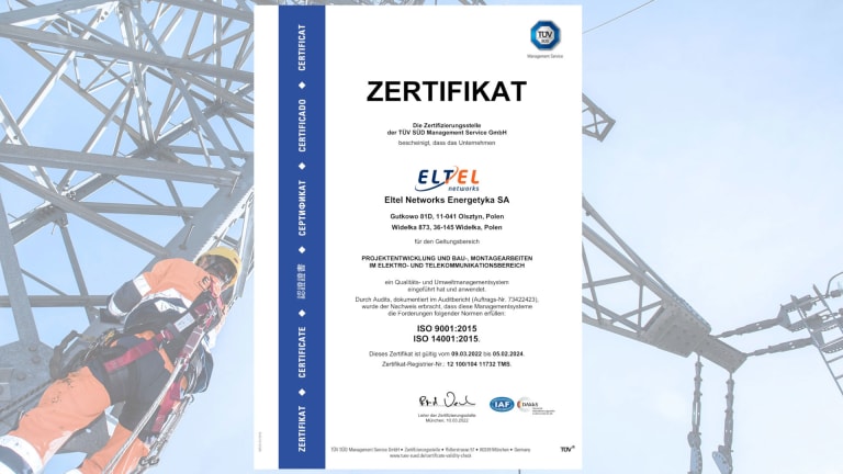 Zertifikat ISO 9001 (DE) - Eltel Networks