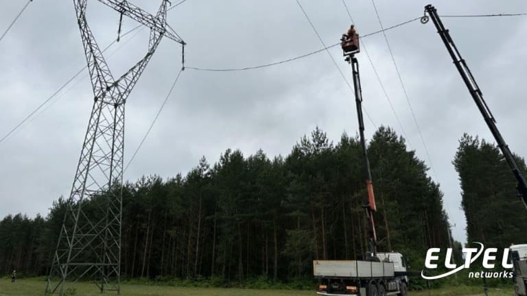 Demontaż napowietrznej linii energetycznej