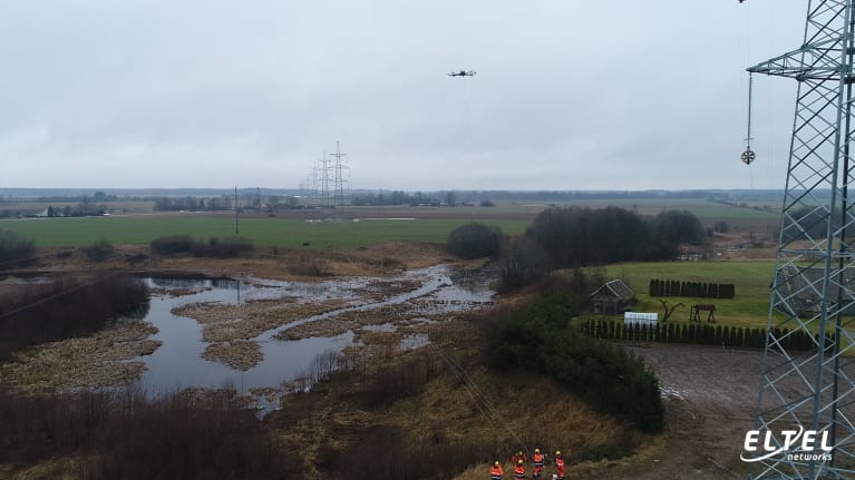 Linia elektroenergetyczna 330 kV Jurbarkas – Bitenai, usługi dronem – eltelnetworks.pl