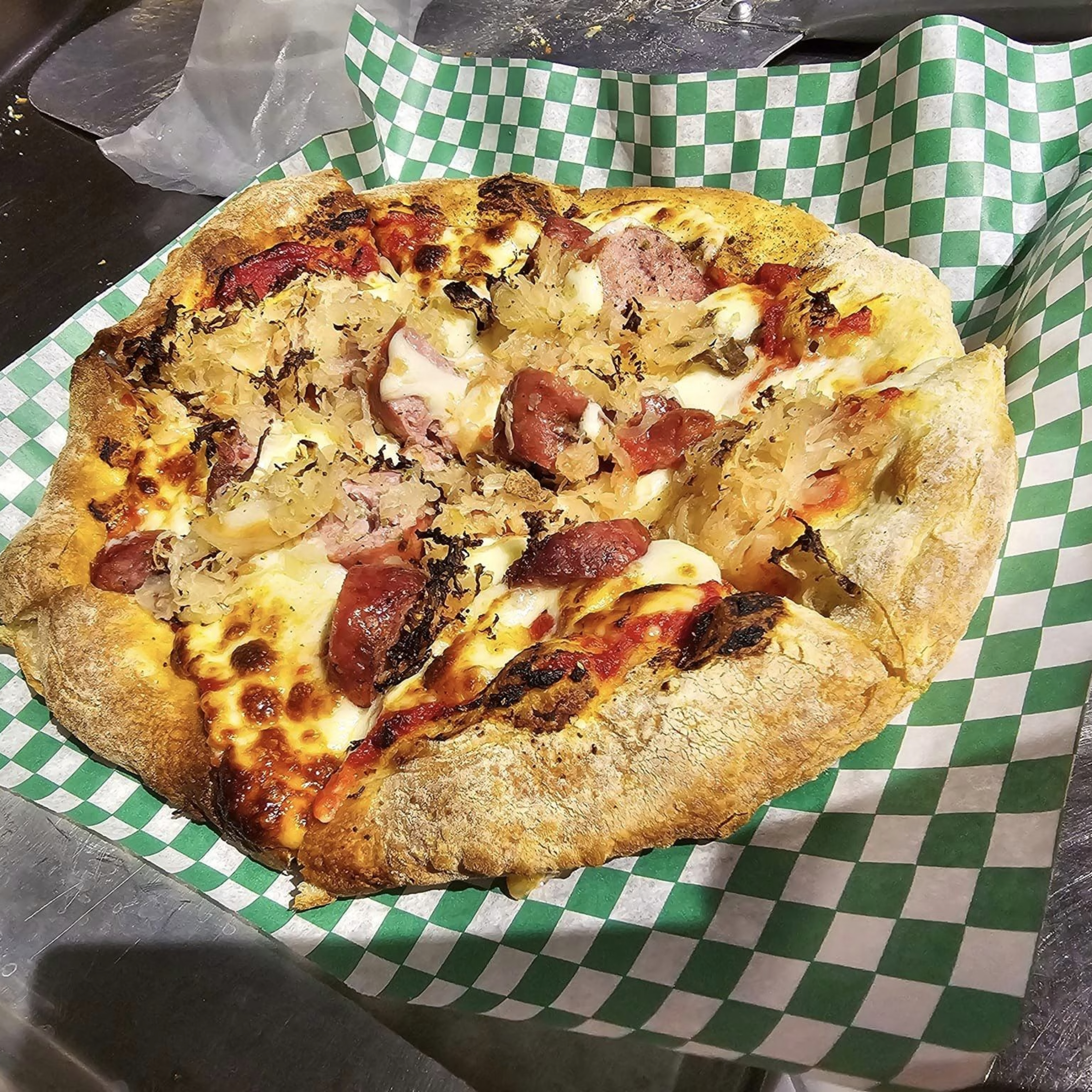 image of 18" Sausage and Kraut Pizza