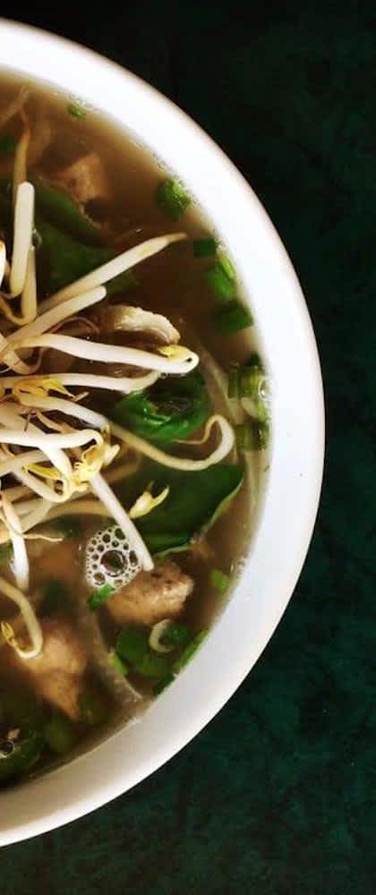 Pho and Japanese Sushi background image