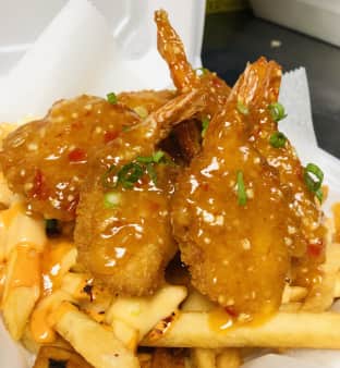 image of z: OLO - Fries w/ Shrimp Volcano