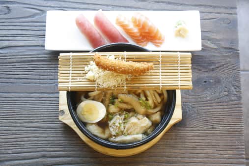 Udon Noodle Soup + Nigiri Combination