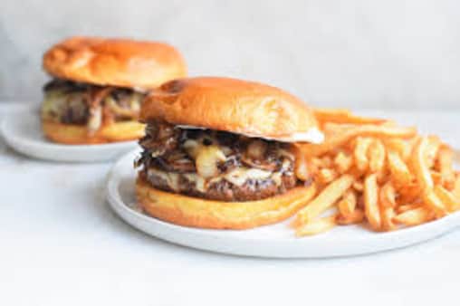 image of Mushroom Swiss Burger