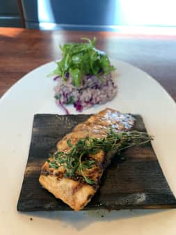 image of Peach Bourbon Salmon / Small Plate or Entree