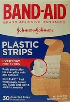 image of Band-Aid Plastic Strips, 30 Assorted Sizes