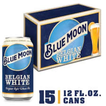 image of Blue Moon Belgian White, 15 pack cans