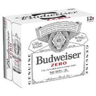image of Budweiser Zero, 12 pack cans