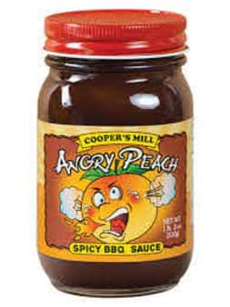 image of Coopers Mill Angry Peach Spicy Bbq Sauce, 1 lb 2 oz