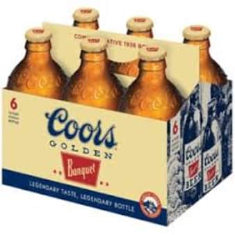 image of Coors Banquet, 6 pack bottles
