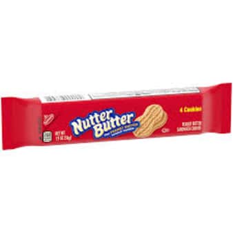 image of Nutter Butter, single pack 4 cookies