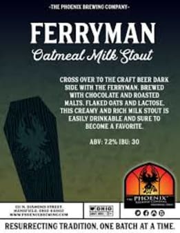 image of The Phoenix Brewing Co Ferryman Oatmeal Milk Stout, 4 pack cans