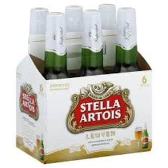 image of Stella Artois, 6 Pack Bottles