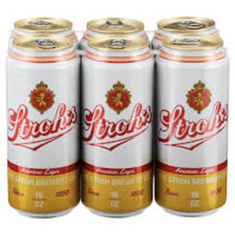 image of Stroh's Lager 6 Pack Cans