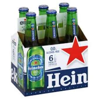 image of Heineken Zero, 6 pack Bottles 
