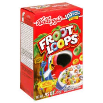 image of Kellogs Fruit Loops, single serving