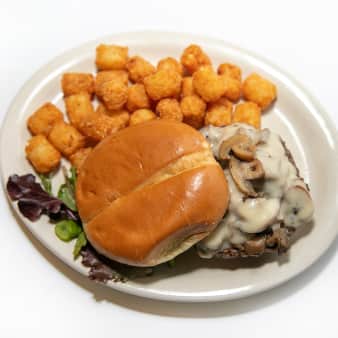 image of Mushroom Swiss Burger