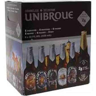 image of Unibroue 12 pack variety bottles