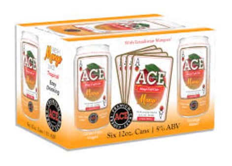 image of Ace Cider Mango, 6 pack cans 