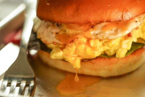 Egg+Egg breakfast sandwich