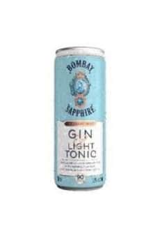 image of Bombay Sapphire Gin and Light Tonic, 4 pack cans