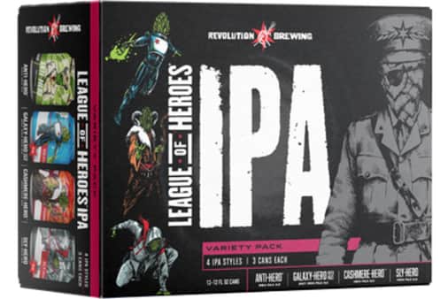 image of Revolution Brewing League of Heroes Variety Pack, 12 pack cans