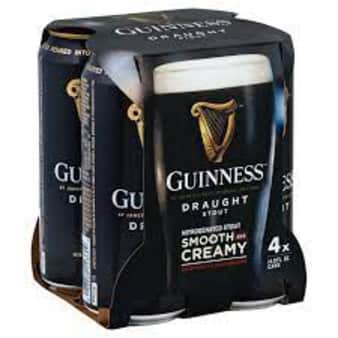 image of Guiness Draught Stout, 4 15 oz cans
